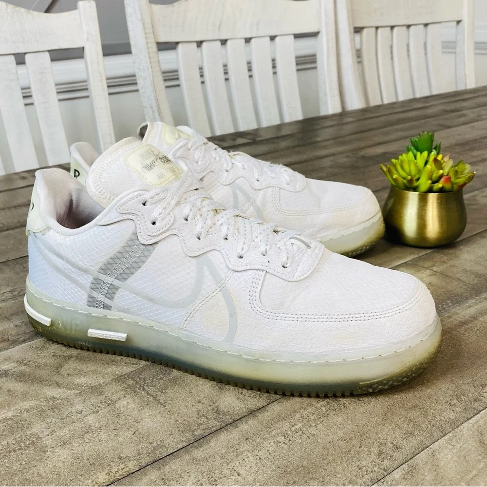 Nike Air Force 1 React QS 'White Ice' Men’s Sneakers Size 12 - Picture 2 of 8